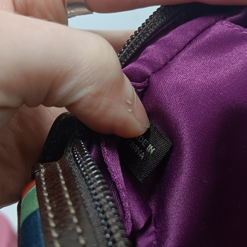 Coach Striped Cosmetic Bag - Picture 3 of 3